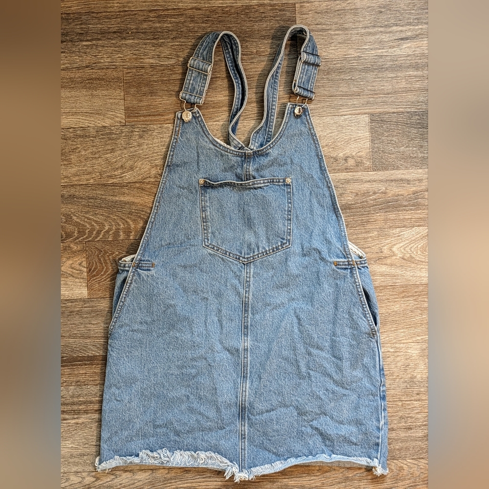 Denim Overalls Mini Dress